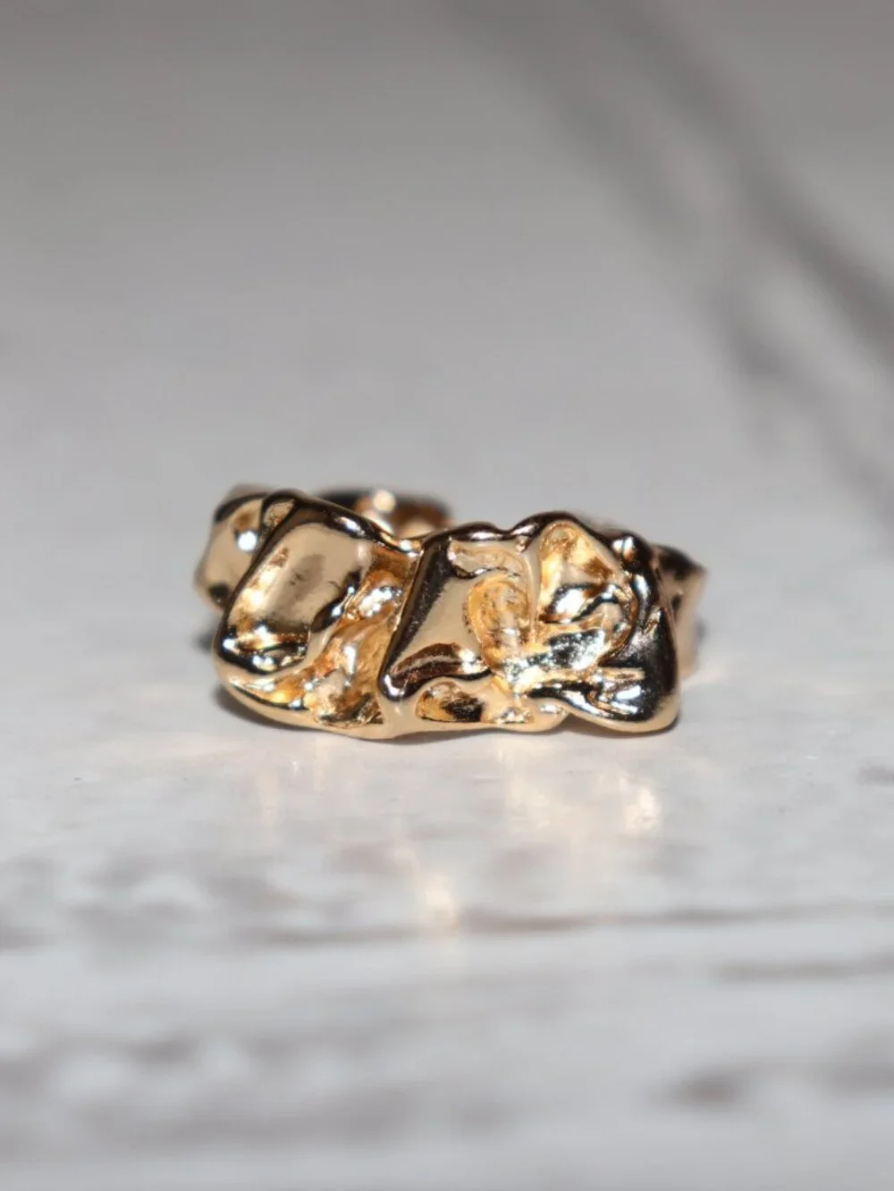 ✨ NWOT Gold Organic Sculpted Ring • Size 7 ✨